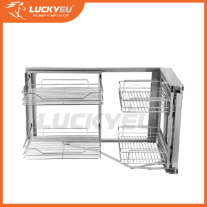 Giá góc liên hoàn inox 304 dạng nan mở phải