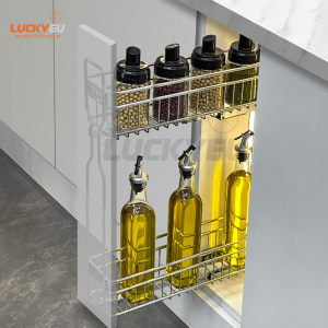 Giá gia vị inox 304, ray giảm chấn GV400