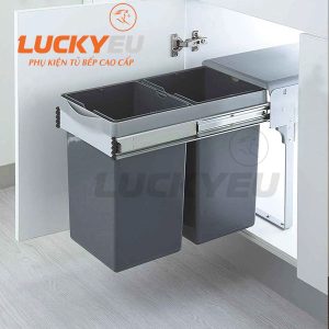 Thùng rác đôi âm tủ gắn cánh TRĐ300